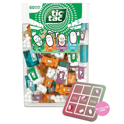TicTacToe Travels Reiseset – 60 Mini Boxen à 3,8 g, in verschiedenen Geschmacksrichtungen, mit TicTacToe Spiel - Mini Süßigkeiten, ideal für Kindergeburtstag, Mitgebsel & Werbegeschenke TicTacToe Travels Reiseset – 60 Mini Boxen à 3,8 g, in verschiedenen Geschmacksrichtungen, mit TicTacToe Spiel - Mini Süßigkeiten, ideal für Kindergeburtstag, Mitgebsel & Werbegeschenke von SWEET BUDDIES