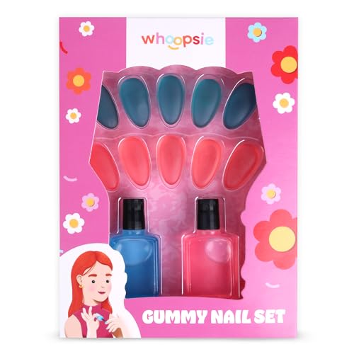 Whoopsie Gummy Nail Set 66g – Süßigkeiten in Form von künstlichen Nägeln & Nagellack aus Fruchtgummi – bunte Geschenkverpackung für Kinder – ideal für Geburtstag, Mitgebsel & Beauty-Fan von SWEET BUDDIES