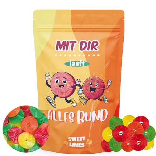 SÜSSE LINIEN: Süßigkeiten mit Botschaften der Liebe und Mitgefühl – 100-g-Packung, das perfekte Geschenk, um zu überraschen und Süße zu teilen (Lakritze) von SWEET LINES