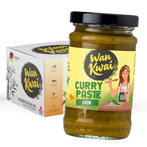 Wan Kwai Curry Paste grün 110g | Für Schärfe-Fans | Mit 30% grünen Chilis | Authentischer Thai Geschmack von SWEETS´N FOOD