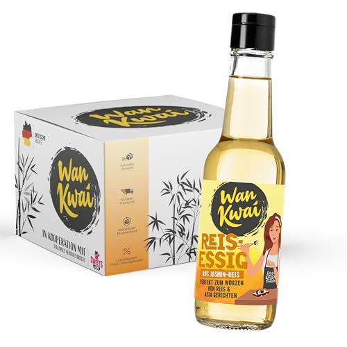 Wan Kwai Reisessig 200ml | Vegan | Mild und aromatisch | Perfekt zum Würzen von Reis und Asia-Gerichten von SWEETS´N FOOD