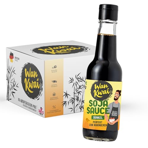 Wan Kwai Soja Sauce Dunkel 250ml | Vegan | Klassischer Sojasaucen-Geschmack | Vielseitig einsetzbar von SWEETS´N FOOD