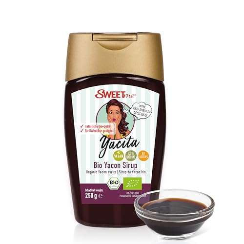 SWEETme® Bio Yacon Sirup 250 g - Yacita natürliche Süße, ohne Zusätze, höchste Reinheit, vegan, Bio zertifiziert DE-ÖKO-003 von SWEETme