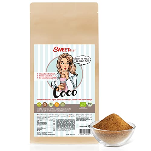 SWEETme® Bio Kokosblütenzucker 2 kg - Kokoszucker mit feiner Karamellnote, unraffiniert, 100% reiner Blütenzucker von SWEETme