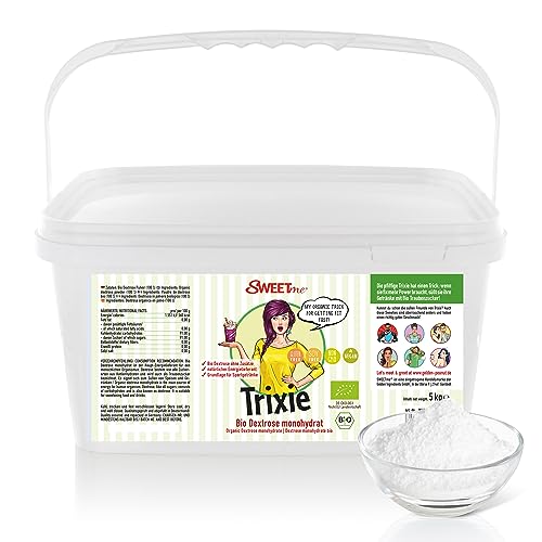 SWEETme Trixie Bio Dextrose 5 kg Traubenzucker monohydrat Pulver schnelle Energie vegan von SWEETme