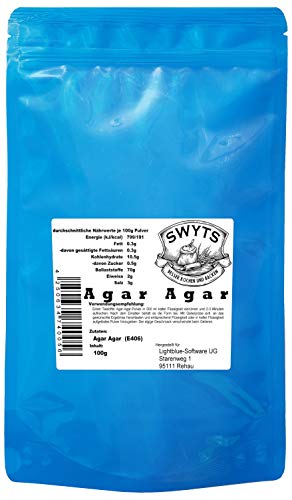 100g Agar Agar - Zutaten und Zusatzstoffe von SWYTS - für einen besseren Erfolg in der Küche von SWYTS