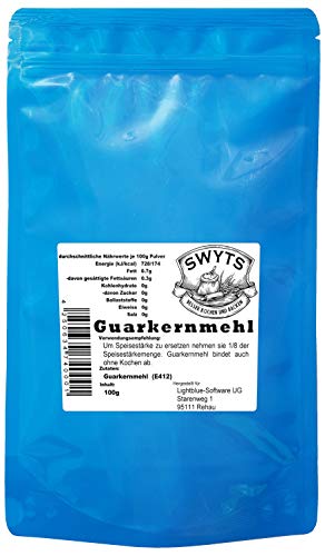 100g Guarkernmehl - Zutaten und Zusatzstoffe von SWYTS - für einen besseren Erfolg in der Küche von SWYTS