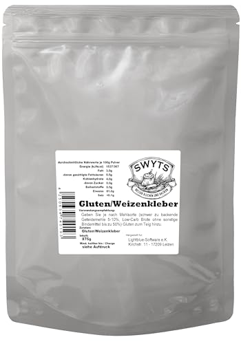875g Gluten/Weizenklebereiweiß - Zutaten und Zusatzstoffe von SWYTS - für einen besseren Erfolg in der Küche 875g Gluten/Weizenklebereiweiß - Zutaten und Zusatzstoffe von SWYTS - für einen besseren Erfolg in der Küche von SWYTS