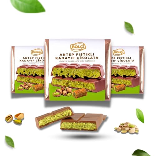 3x Dubai Schokolade - köstliche Tafeln mit Pistaziencreme und Kadayif im 3er Pack - Premium Qualität, Feiner Geschmack, als Geschenk oder Genussmoment 3x Dubai Schokolade - köstliche Tafeln mit Pistaziencreme und Kadayif im 3er Pack - Premium Qualität, Feiner Geschmack, als Geschenk oder Genussmoment von SYNBERA
