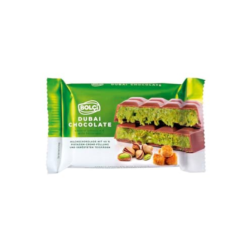 Bolci Dubai Style Schokolade - Exquisite 65g Tafel - Premium Qualität, Feiner Geschmack, als Geschenk oder Genussmoment Bolci Dubai Style Schokolade - Exquisite 65g Tafel - Premium Qualität, Feiner Geschmack, als Geschenk oder Genussmoment von SYNBERA