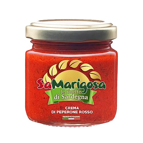 Sa Marigosa Crema di Peperoni Rossi 'Piccante', Pikante Creme aus roten Paprika, Glas 90 g von Sa Marigosa
