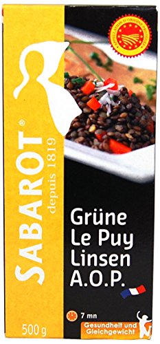 Sabarot Grüne Linsen - Le Puy AOC", 2er Pack (2 x 500 g) von Sabarot