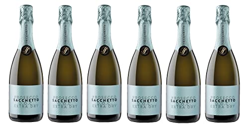 6x 0,75l - Sacchetto - Prosecco Spumante extra dry - Prosecco D.O.P. - Italien - Schaumwein extra dry von Sacchetto