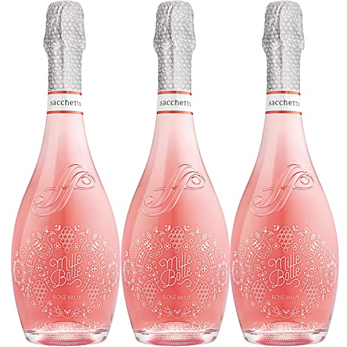 Sacchetto Mille Bolle Spumante Brut Rosé NV Extra Brut (3 x 0.75 l) von Sacchetto