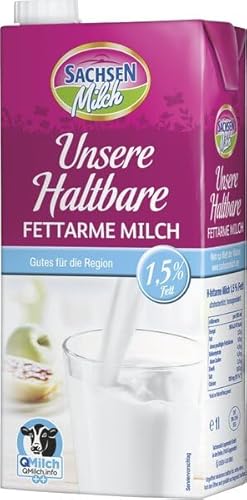 SACHSENMILCH H-Milch - 1,5% Fett, 12x 1 Liter; Sie erhalten 1 Stück SACHSENMILCH H-Milch - 1,5% Fett, 12x 1 Liter; Sie erhalten 1 Stück von Sachsenmilch