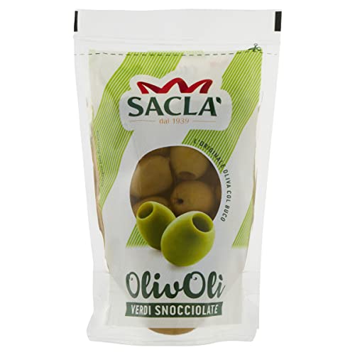 Saclà. Entsteinte gründe Oliven. 185 g von Sacla