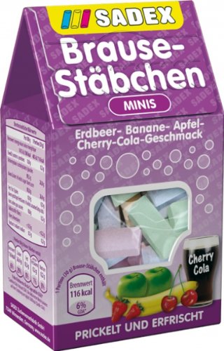 Brause Stäbchen einzeln Menge:125g Brause Stäbchen einzeln Menge:125g von Sadex