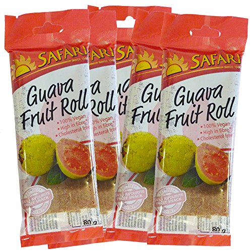 Safari Guava Fruchtrollen – glutenfrei, 80 g, 5 Stück von Safari