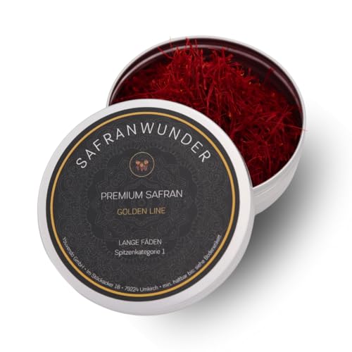 Safran Fäden, 25g Premium Safranfäden der höchsten Qualitätsstufe - Klasse 1 (Super Negin) von Safranwunder
