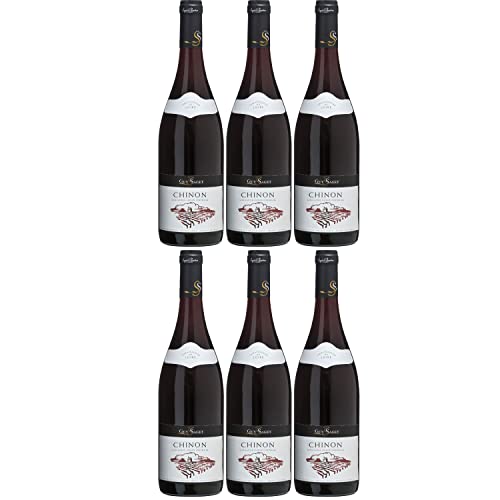 Guy Saget Chinon Rouge Rotwein Wein trocken Frankreich Inkl FeinWert E-Book (6 Flaschen) von Saget la Perrière