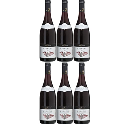 Guy Saget Chinon Rouge Rotwein Wein trocken Frankreich Inkl FeinWert E-Book (6 Flaschen) von Saget la Perrière