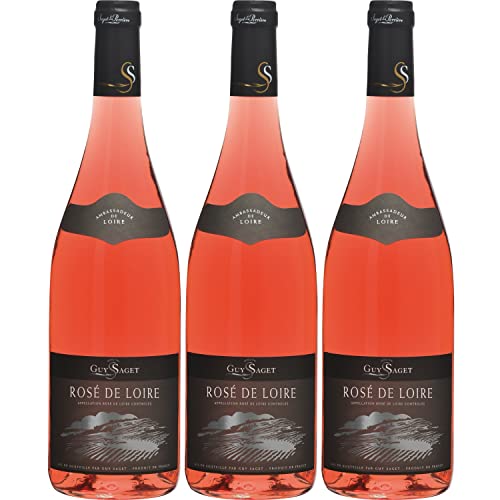 Guy Saget Rosé de Loire Roséwein Wein trocken Frankreich I Visando Paket (3 Flaschen) von Saget la Perrière