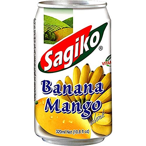 SAGIKO - Bananen Mango Getränk, 24er pack (24 X 320 ML) von Sagiko
