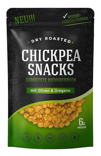 Chickpea Snacks - Knusprig Geröstete Kichererbsen - Studentenfutter - Proteinreicher Snack - 150g - Vegan & Glutenfrei (1 Karton, Oregano) von Sahha