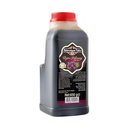 Natürliche Trauben Melasse - Reines Traubenkonzentrat aus 100% natürlichen Trauben, Ideal für Smoothies, Desserts, Backwaren, Müsli & gesunde Ernährung (650g) von Sahha