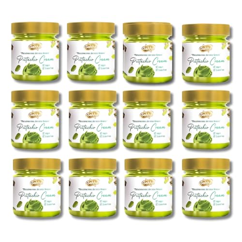 Premium Pistaziencreme - 30% Pistazien, Vegan, Glutenfrei, Ohne Farbstoffe & Konservierungsmittel, 200 gx 12 Premium Pistaziencreme - 30% Pistazien, Vegan, Glutenfrei, Ohne Farbstoffe & Konservierungsmittel, 200 gx 12 von Sahha