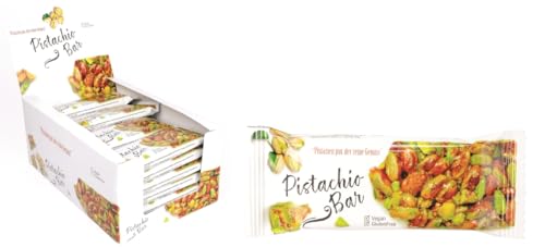 SAHHA Pistachio Bar - natürlichen Energielieferanten -Gluten Frei, Vegan - Ohne Gentechnik - 100% Natürlich (24 Stück, Pistachio) von Sahha
