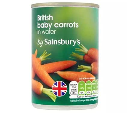 Sainsbury's Baby-Karotten im Wasser 300 g – Baby-Karotten sind hervorragend in Salaten geeignet. Sainsbury's Baby-Karotten im Wasser 300 g – Baby-Karotten sind hervorragend in Salaten geeignet. von Sainsbury's