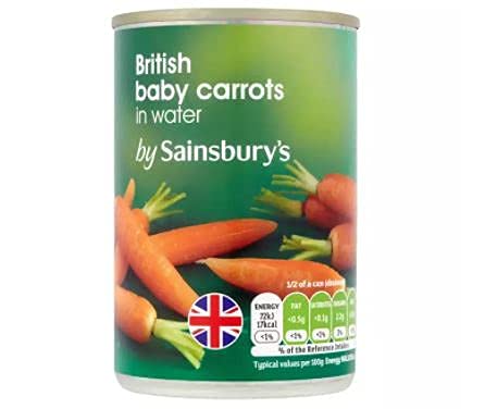 Sainsbury's Baby-Karotten im Wasser 300 g – Baby-Karotten sind hervorragend in Salaten geeignet. von Sainsbury's