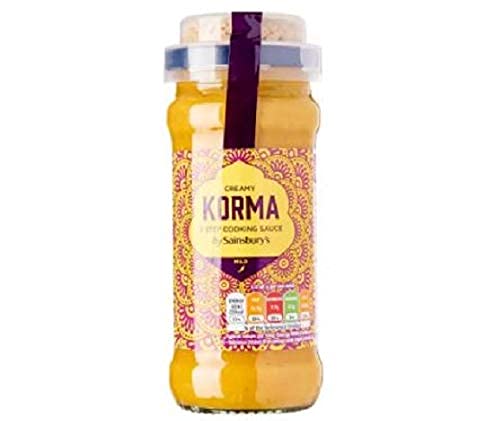 Sainsbury's Creamy Korma 2 Step Cooking Sauce 360 g – eine Kokoscreme und Tomatensauce mit einer Mischung aus Gewürzen. von Sainsbury's