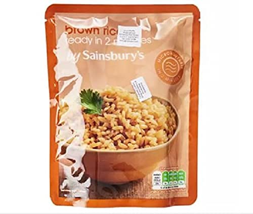 Sainsbury's Mikrowellen-Reisbraun 250 g – gekochtes, braunes Langkornreis von Sainsbury's