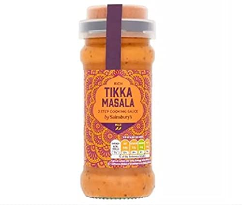 Sainsbury's Reichhaltige Tikka Masala 2-stufige Kochsauce 360 g – eine Tomaten- und doppelte Sahnesauce mit einer Mischung aus Gewürzen. von Sainsbury's