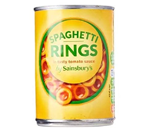 Sainsbury's Spaghetti-Ringe in Tomatensauce 400g - Spaghetti-Ringe in Tomatensauce in leckerer Tomatensauce von Sainsbury's