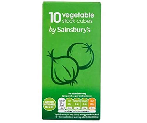 Sainsbury's Stockwürfel, Gemüse (10 x 10 g), 100 g, getrocknete Gemüsewürfel. von Sainsbury's