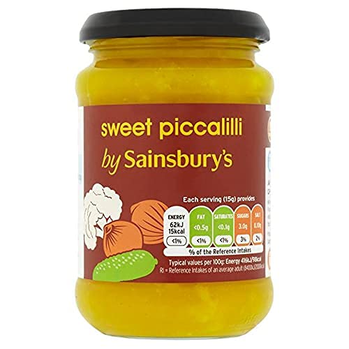 Sainsbury's Sweet Piccalilli 295 g – Sweet Piccalilli mit Blumenkohl, Zwiebeln und Gurken. von dakomyo