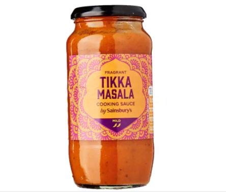 Sainsbury's Tikka Masala Sauce 500g - Curry-Sauce mit Tomaten, Einzelcreme, Zwiebeln, Joghurt und Gewürzen. von Sainsbury's