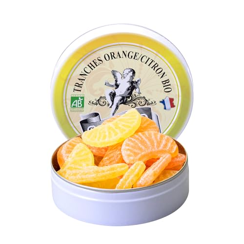 Saint-Ange Tranches Orange Citron Bio - Bio Orangen Zitronen Bonbons aus Frankreich 50g von Saint-Ange