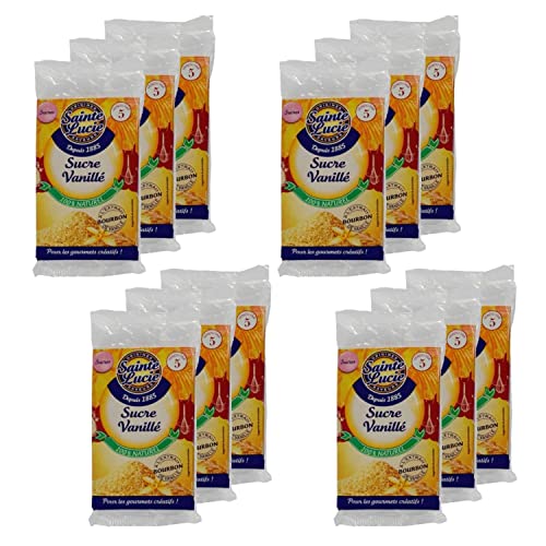 Set mit 12 Zuckertüten, Vanillegeschmack, 5 Beutel, 7,5 g, Packung mit 37,5 g Set mit 12 Zuckertüten, Vanillegeschmack, 5 Beutel, 7,5 g, Packung mit 37,5 g von Sainte Lucie