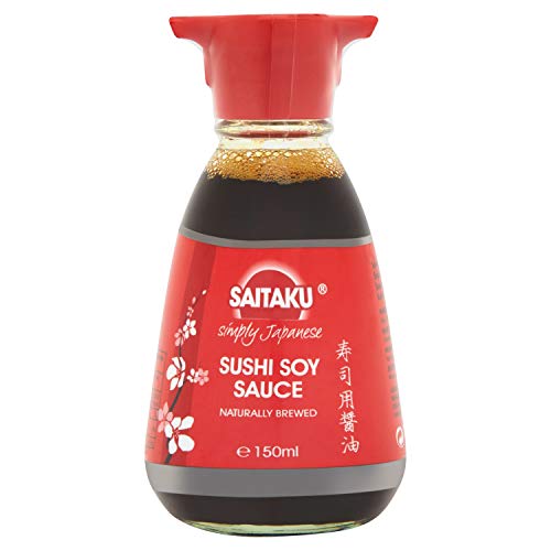 Saitaku Sojasauce 150 ml, fermentierte Sojabohnen, Weizensauce, japanische Speisen, 6 Stück von Saitaku