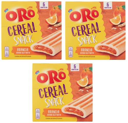 3x Oro Saiwa Cereal Snack Arancia Müslikeks mit Orangenfüllung Kekse Biscuits 162g 3x Oro Saiwa Cereal Snack Arancia Müslikeks mit Orangenfüllung Kekse Biscuits 162g von ORO SAIWA