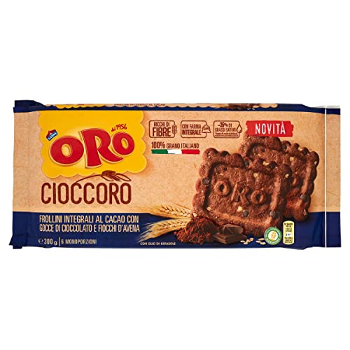 3x Oro Saiwa Cioccoro Frollino Integrale al cacao con gocce di cioccolato Vollkornkekse mit Kakao und Schokoladenstückchen biscuits cookies von Saiwa