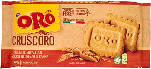 3x Oro Saiwa cruscoro 400g Italienisch brauner Zucker kekse biscuits cookies von Saiwa