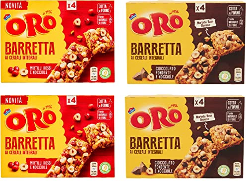 Testpaket Oro Saiwa Snack Barretta Vollkornriegel mit Dunkle Schokolade, Preiselbeeren und Haselnüsse 4x 160g Testpaket Oro Saiwa Snack Barretta Vollkornriegel mit Dunkle Schokolade, Preiselbeeren und Haselnüsse 4x 160g von ORO SAIWA