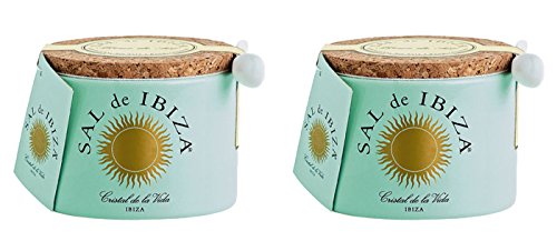 Sal de Ibiza - Fleur de Sel - Tontöpfchen mit Porzellanlöffelchen - 2 x 150 Gramm Sal de Ibiza - Fleur de Sel - Tontöpfchen mit Porzellanlöffelchen - 2 x 150 Gramm von Sal de Ibiza