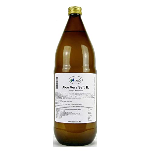 Sala Aloe Vera Saft 100% Direktsaft 600mg/L Aloverose konv. 6 x 1000 ml 1 L Glasflasche von Sala