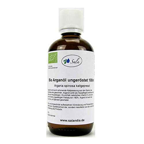 Sala Arganöl kaltgepresst ungeröstet food grade BIO (100 ml Glasflasche) von Sala